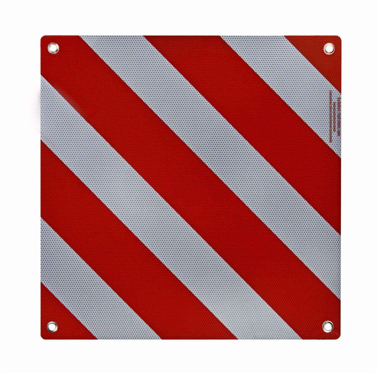 Warntafel Italien Alu retroreflektierend 50x50cm rot-weiß