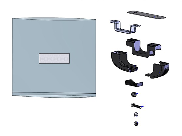 Warning triangle beacon bracket