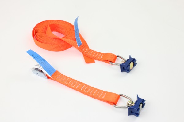 2-part tension strap with clamping lock 175 daN neon orange